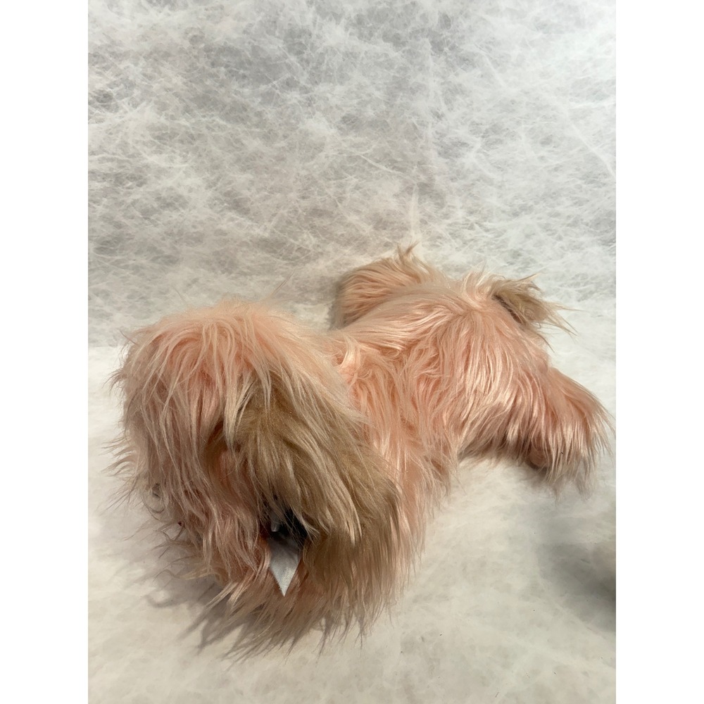 Vintage Rushton Star Creation Pink Shaggy Dog Plush Atlanta GA 15 Inch Toy